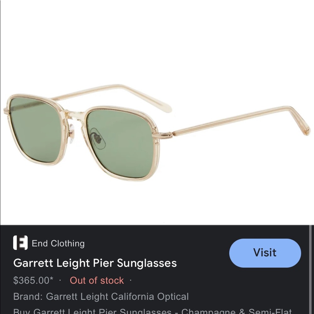 Garrett leight pier sunglasses. Like new